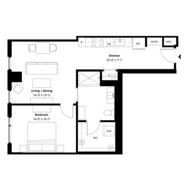 805 Lea Luxury Apartment Floor plan A6