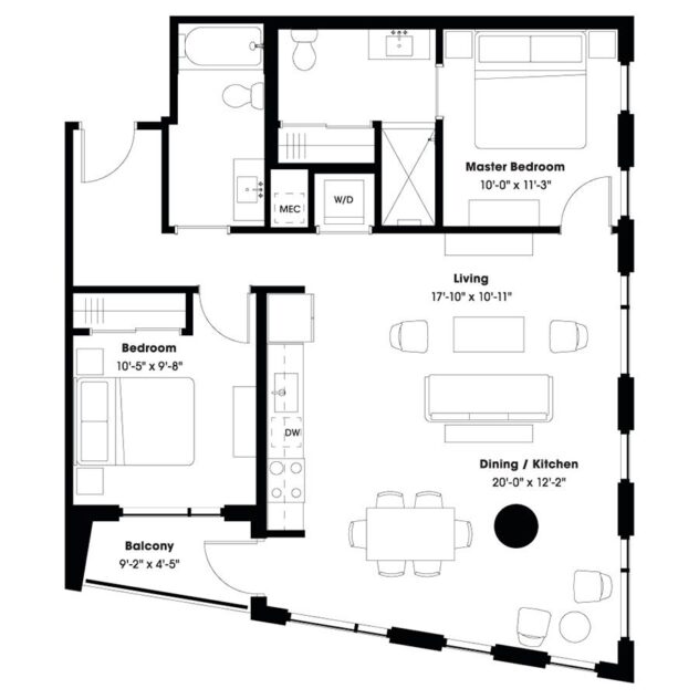 805 Lea Luxury Apartment Floor plan